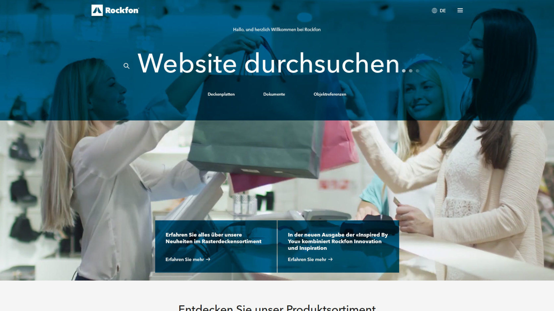 web guide page illustration, screen shot, DE